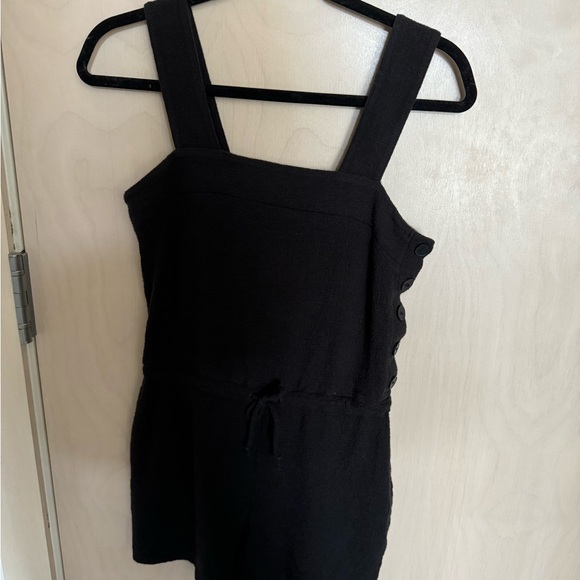 Madewell Side-button Drawstring cotton romper - Picture 4 of 6